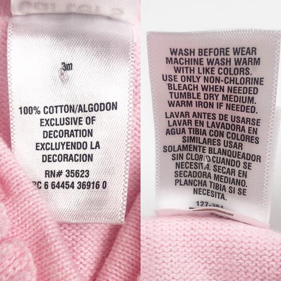 Carters Embroidered Dog Cardigan Sweater Size 3 Months - Picture 7 of 7